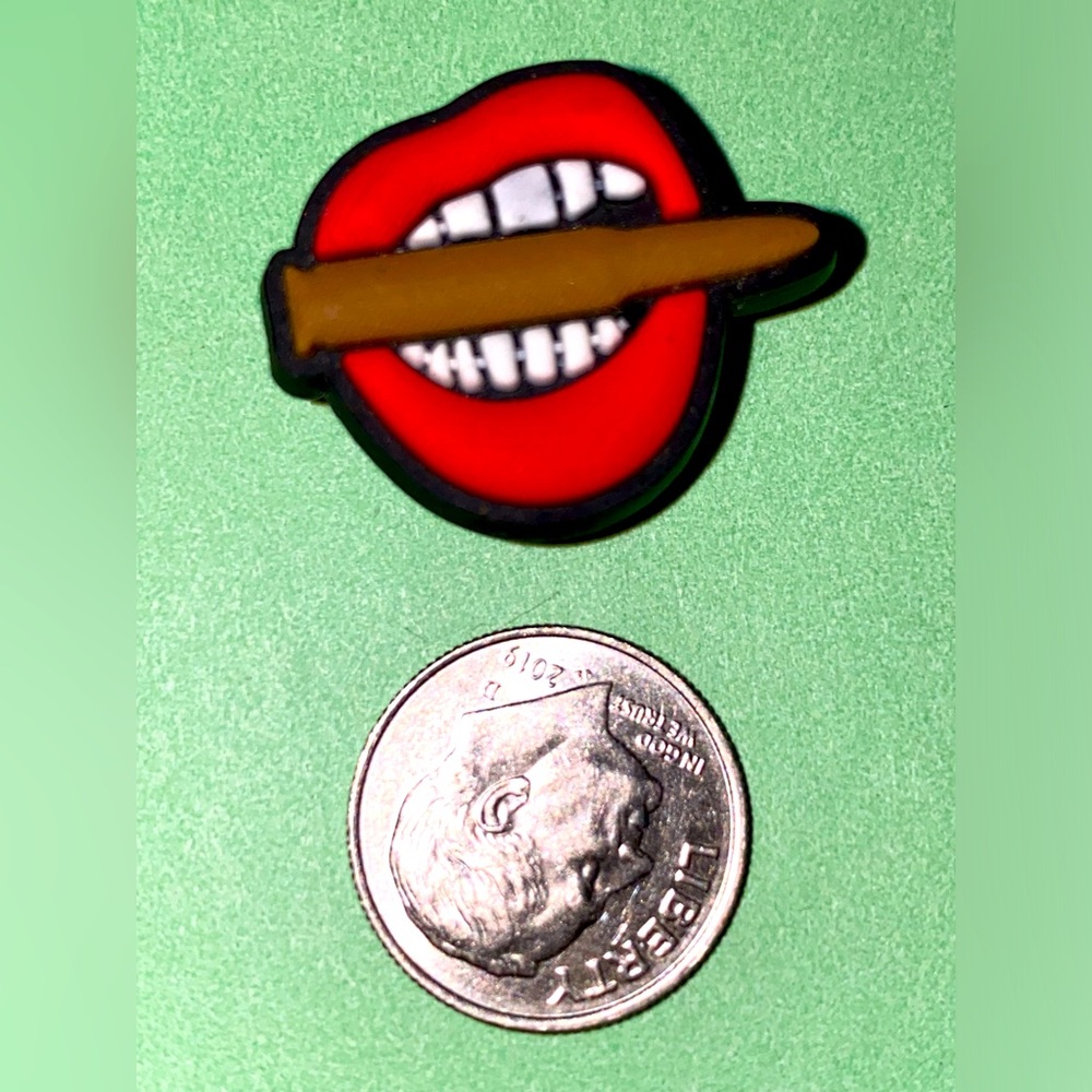 (10 for $15) Mouth biting a BULLET Crocs Shoe Charms